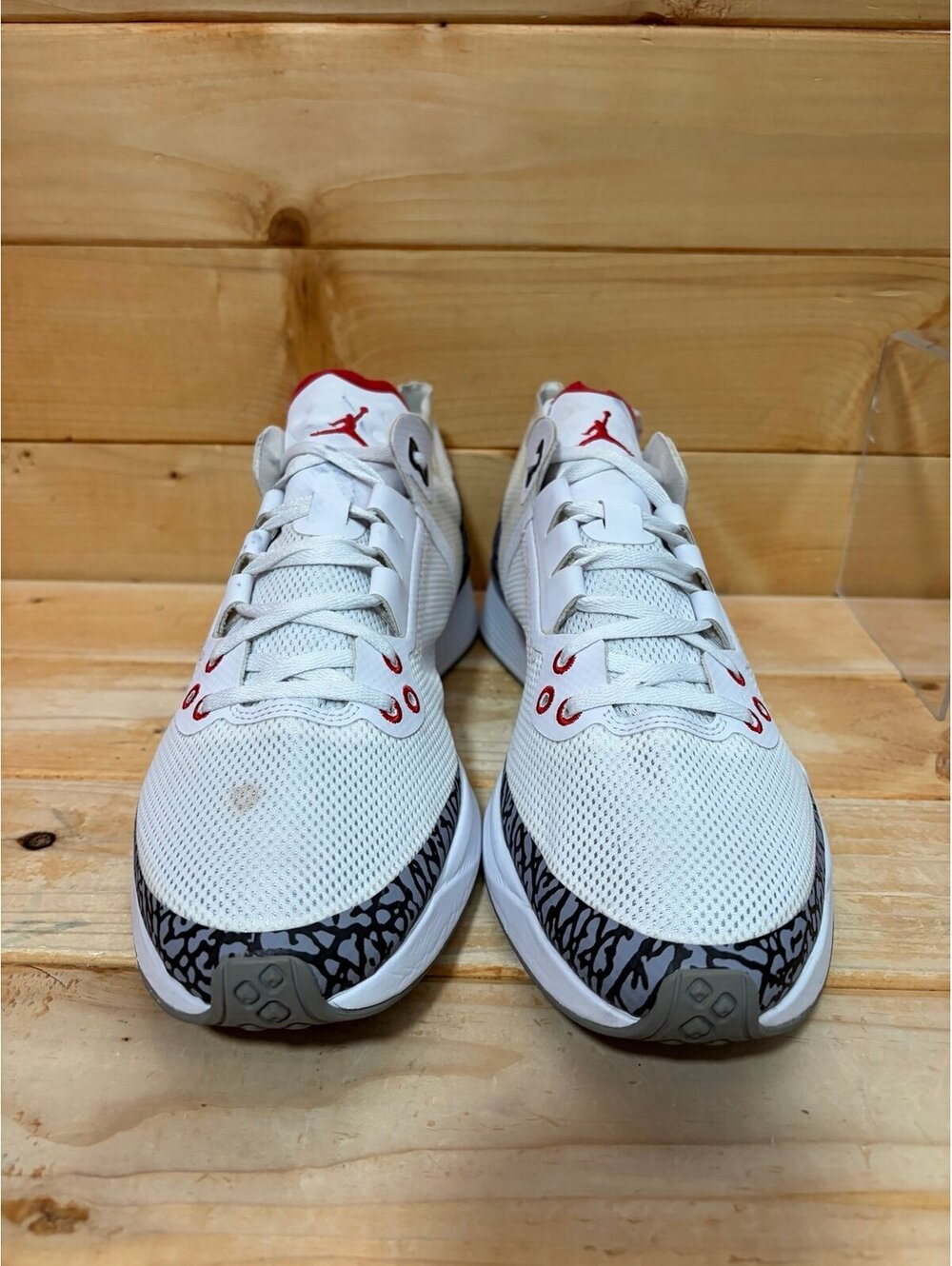 Nike Jordan 88 Racer White Cement Fire Red Mens Size 11 Running Shoes AV1200-100 - Picture 3 of 6